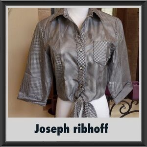 Joseph ribhoff plaid tie top